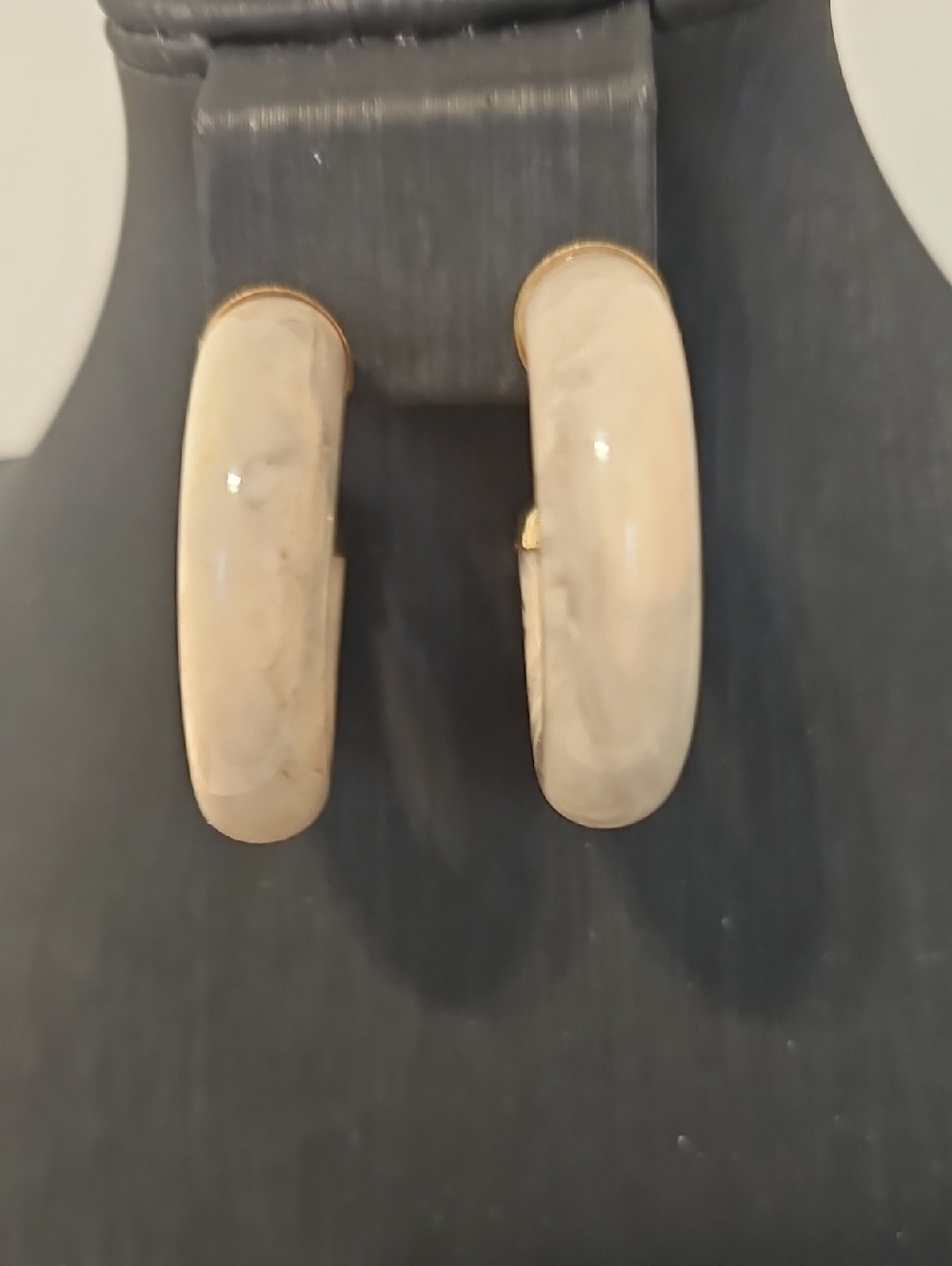 Classic Cream Hoop Earrings